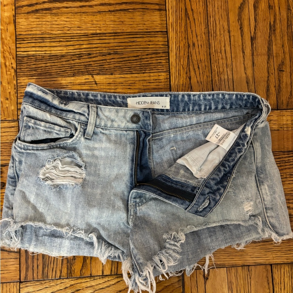Hidden Jeans Distressed Shorts